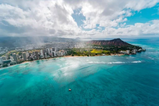 Waikiki Heli Tour, Spectacular Aerial View Of Honolulu With Diamond Head In The Background