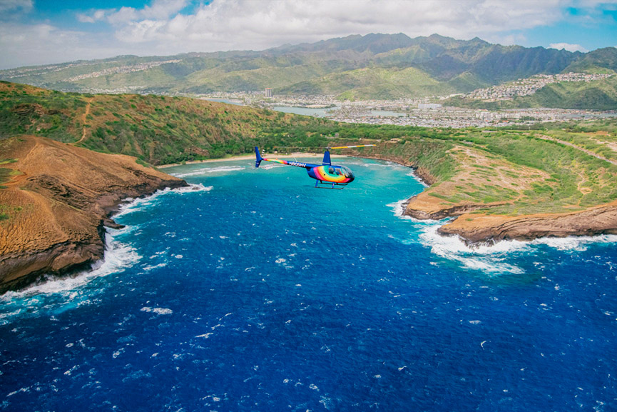 Rainbow Helicopter scenic bay views