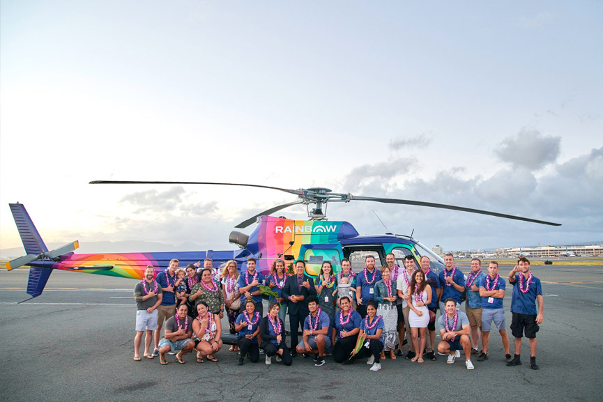 Rainbow Helicopters seeks diversity in our team and celebrate it in our customers.  