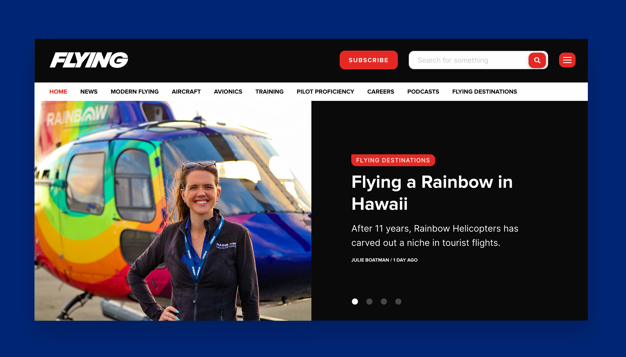 Flying Magazine feature article on Rainbow Helicopters