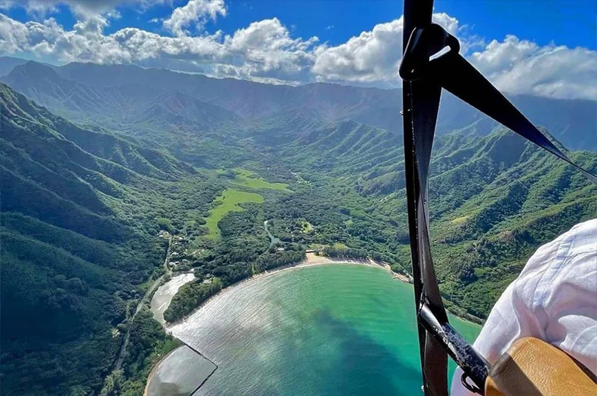 Rainbow Oahu helicopter tours doors off Hawaii