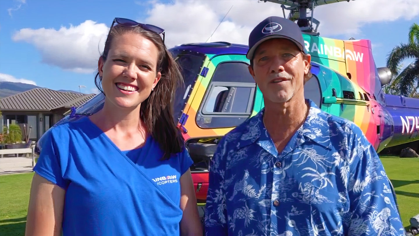 Rainbow Helicopters and Wyland the artist partner to deliver financial assistance to Maui organizations
