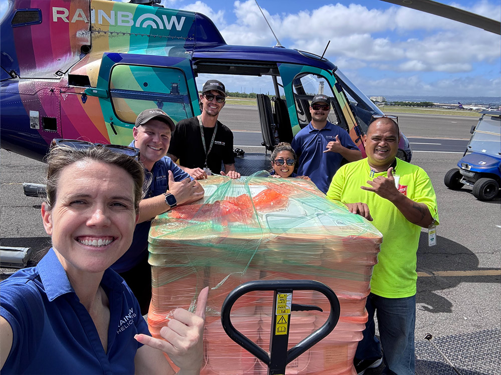 Hurricane LALA relief with Rainbow Helicopters and Salvation Army